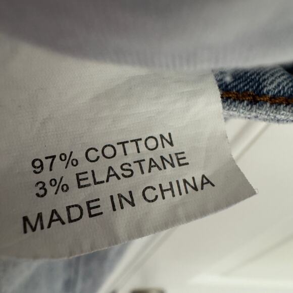 Princess Polly Careline Jeans Light Wash Cotton Spandex Stretch 5-pocket button - Picture 7 of 9